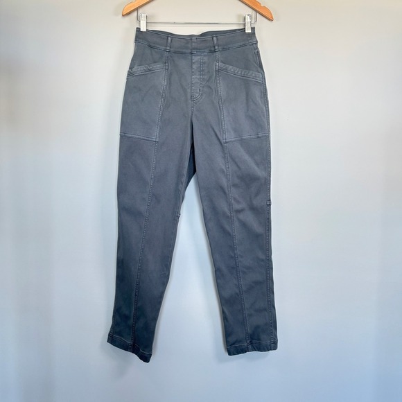 Spanx Size Medium Stretch Twill Pant Straight Leg Gray Casual Stretch Slimming - Picture 3 of 10